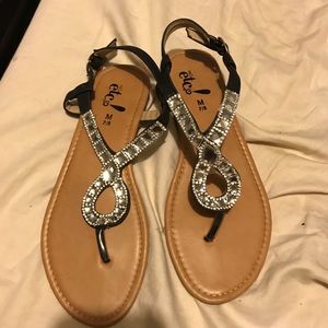 Size 7-8 bling sandals